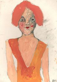 Ben Carrivick - Contemporary Oil, Orange Outfit