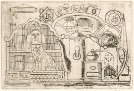 Karel Lek (1929-2020) - 20th Century Etching, Antique Shop Window Still Life