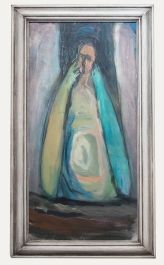 Margaret Hunter (b.1948) - Framed Contemporary Oil, Separate Beings- Male
