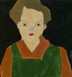 Ben Carrivick - Contemporary Oil, Orange & Green Outfit