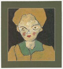Ben Carrivick - Contemporary Oil, Lady in orange & Green