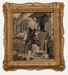19th Century Embroidery - The Fiddle Player