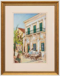 Christopher Stolworthy - Framed 20th Century Pastel, Social at the Restaurant