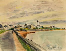 Georges Pacouil (1903-1996) - 1956 Watercolour, Distant Lighthouse