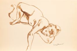 Georges Pacouil (1903-1996) - Mid 20th Century India Ink, Horizontal Pose