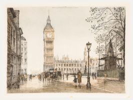 Cecil Tatton-Winter & Edward King - Early 20th Century Etching, Westminster