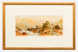 Framed Late 19th Century Watercolour - Fetching Water