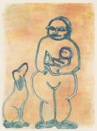 Patricia Johnstone (1944-2023) - Contemporary Monotype, A Family of Three