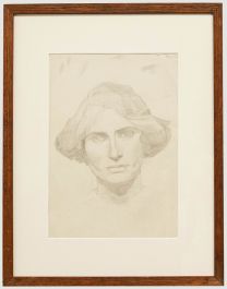 Lorna Bing (1897-1993) - 1920 Graphite Drawing, Woman with Short Cropped Hair