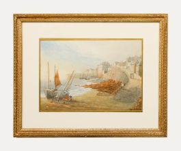 M. A. Carter - Framed Late 19th Century Watercolour, Preparing Boats at Newlyn
