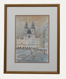 Patricia Thorman - Watercolour, Church of Our Lady before Týn, Prague