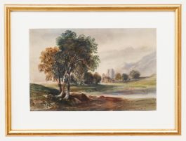 Attrib. Edward Oram (fl.1766-1799) - 19th Century Watercolour, Distant Folly