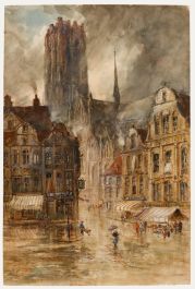 Early 20th Century Watercolour - Saint Rumbold's Cathedral