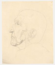 William Henry Ladd - 1912 Graphite Drawing, Man in Profile