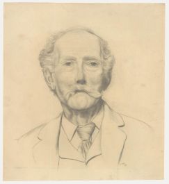 William Henry Ladd - 1912 Graphite Drawing, Man with a Moustache