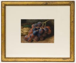 T. Strudwick - Framed Late 19th Century Watercolour, Still Life of Grapes