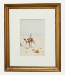 H. L. Pignon - Framed Early 20th Century Watercolour, Camel Cavalry