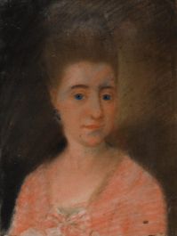 Dutch School Early 19th Century Pastel - Portrait of a Lady in Pink
