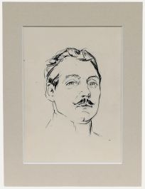 Belgian School Early 20th Century Pen and Ink Drawing - Portrait of a Gentleman