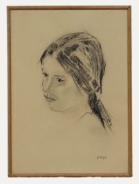 Jean Dulac (1902-1968) - Framed Mid 20th Century Charcoal Drawing, L'enfant
