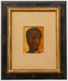 Framed 20th Century Watercolour - Portrait of a Young Man