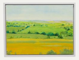Liz Carson  - 2023 Oil, The Black Mountains from Dyrham Park