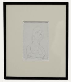 John Nicoll - 1971 Etching, Female Nude