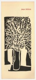 Albert Masri (1927-2020) - Mid 20th Century Woodcut, A Poem by Jean Follain
