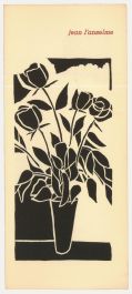 Albert Masri (1927-2020) - Mid 20th Century Woodcut, A Poem by Jean L'Anselme
