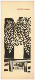 Albert Masri (1927-2020) - Mid 20th Century Woodcut, A Poem by Elisabeth Singer