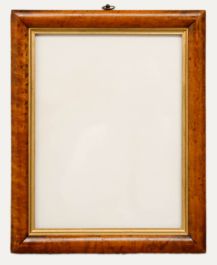 Late 19th Century Bird's Eye Maple Picture Frame with Cushion Profile