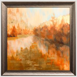 Framed Contemporary Oil - Autumn Colour