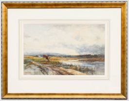 Robert William Arthur Rouse (1883-1927) - Watercolour, Cattle by The River