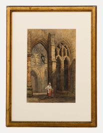 R. J. Kerry - 1864 Watercolour, By The Cathedral