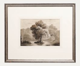 Follower of David Cox - Early 19th Century Watercolour, Cottage By The Water