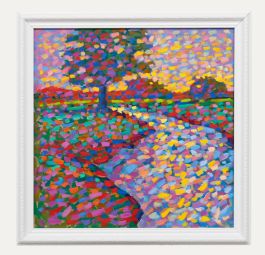Paul Stephens (b.1957) - Contemporary Oil, River Brue & The Somerset Levels