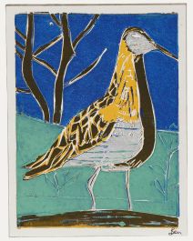 Ben Carrivick - Contemporary Linoprint, Juvenile Ruff II
