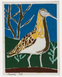 Ben Carrivick - Contemporary Linoprint, Juvenile Ruff