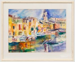 Sylvie Benoit - 20th Century Watercolour, Venetian Canal