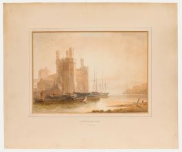 R.H. Bailey - 1920 Watercolour, Caernarfon Castle