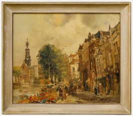 Jan de Vogel Dutch (1909-1984)  - 1956 Oil, Culemborg, Netherlands