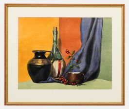 W. G. Roberts - Framed Mid 20th Century Watercolour, Still Life with Rose Hips