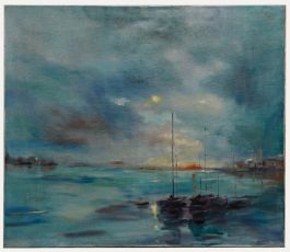 J. Sacre - 20th Century Oil, Harbour Nights
