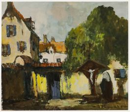 Henri Joseph Pauwels (1903-1983) - 20th Century Oil, The Courtyard