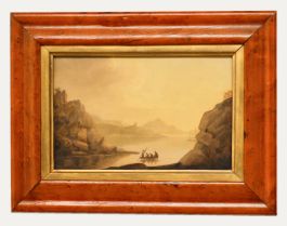 Early 19th Century Watercolour - Dawn on the Lake