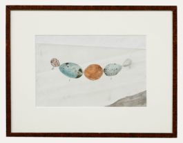 Framed c.1830 Watercolour - Study of Eggs