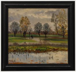 Louis Montaigu (1905-1988) - Framed Mid 20th Century Oil, After the Rain