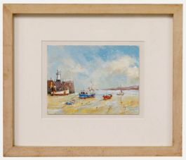 Stewart Middlemas (b.1944) - 20th Century Oil, Smeaton's Pier, St Ives