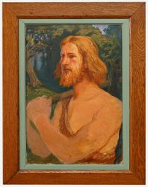 Early 20th Century Oil - Germanic Hunter