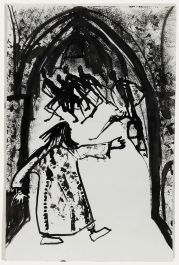 Charlotte Heister (1921-1998) - Mid 20th Century India Ink, Scramble